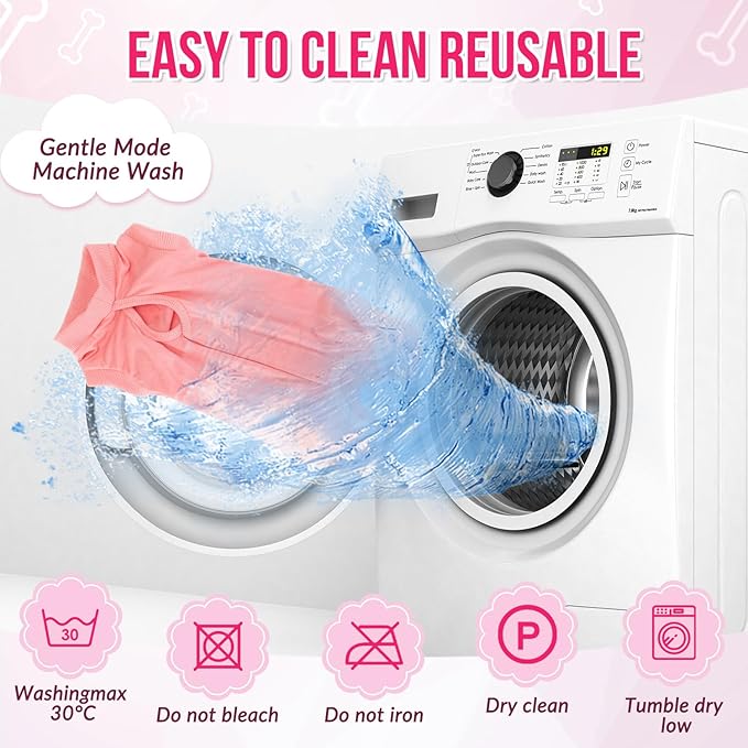 Lukovee Recovery Suit for Dogs, Onesie Surgery Recovery Suit for Female Male Dogs, Abdominal Wounds Cone E-Collar Alternative Prevent Licking Spay Recovery Suit (Peach,L)