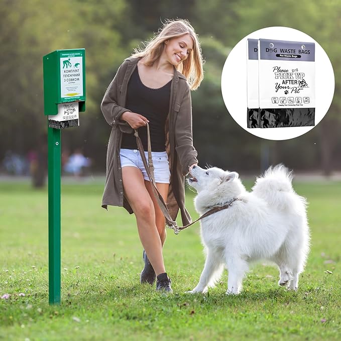 Ireer 500 Pcs Thick Header Dog Waste Bags Bulk Dog Poop Station Refills Pet Waste Bags Thicker Leakproof Disposal No More Warm Yuck Feeling for Home Outdoor Parks Communities Hoas