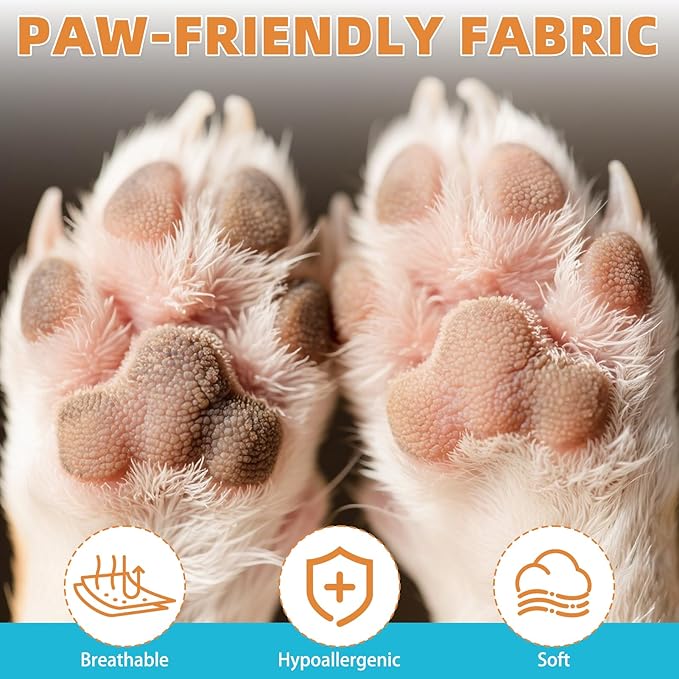 KOOLTAIL Dog Socks for Hot Pavement, Summer Breathable Dog Socks to Prevent Licking Paws, Non Slip Pet Boots&Paw Protectors for Hardwood Floor,Grippy Shoes for Small Medium Large Senior Dogs,Orange XL