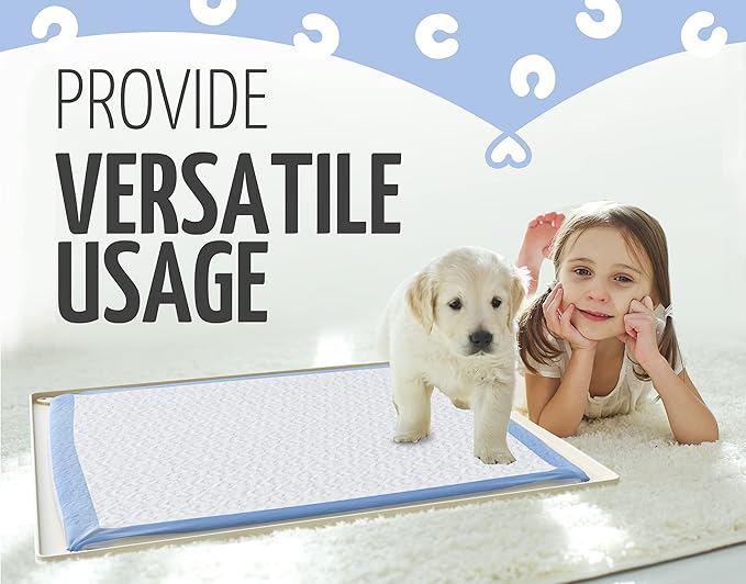 TidyFriend Dog Pee Pad Holder Tray Fits for 30” x 23” Pee Pads with Corner Lock Holes, Raised Edges, Non-Spill, Easy to Clean Silicone Dog Potty Tray Holder, For Indoor Floor Protection (Beige)