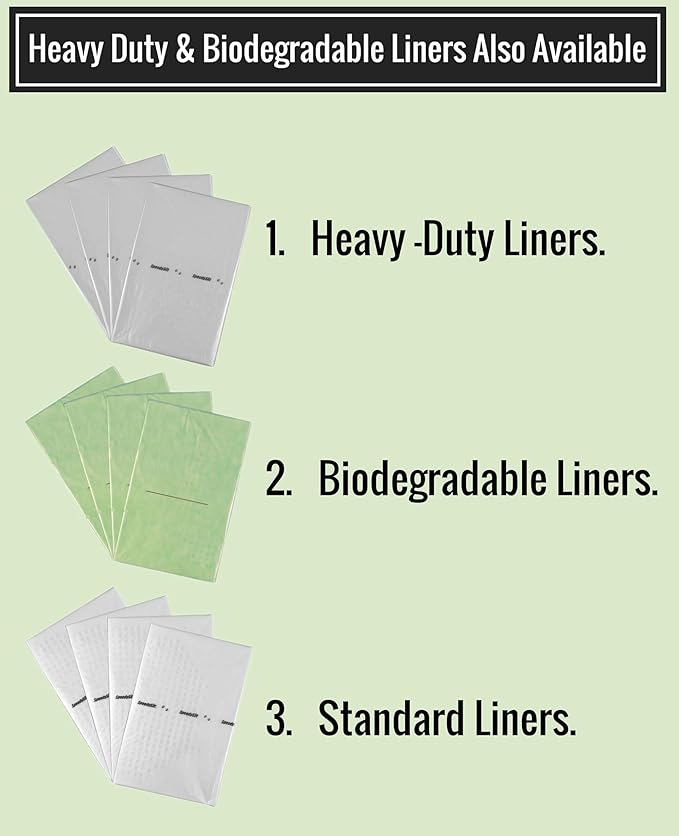 V2 Deluxe Cat Litter Box Starter Kit, Includes 56ct Disposable Standard Sifting Liners, White