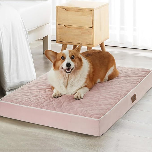 WNPETHOME Orthopedic XXL Dog Beds Large Sized Dog, Waterproof Extra Large Dogs Bed with Removable Washable Cover, Multi-Needle Quilting Dogs Crate Bed