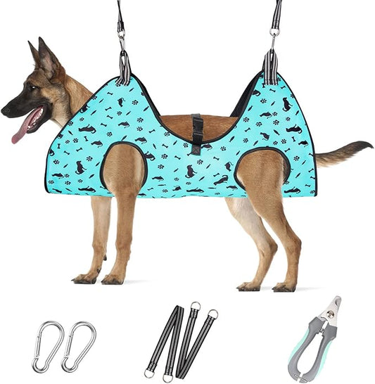 Dog Grooming Hammock - Pet Harness for Grooming, Dog Sling for Nail Clipping, Dog Hanging Holder for Cutting Nails