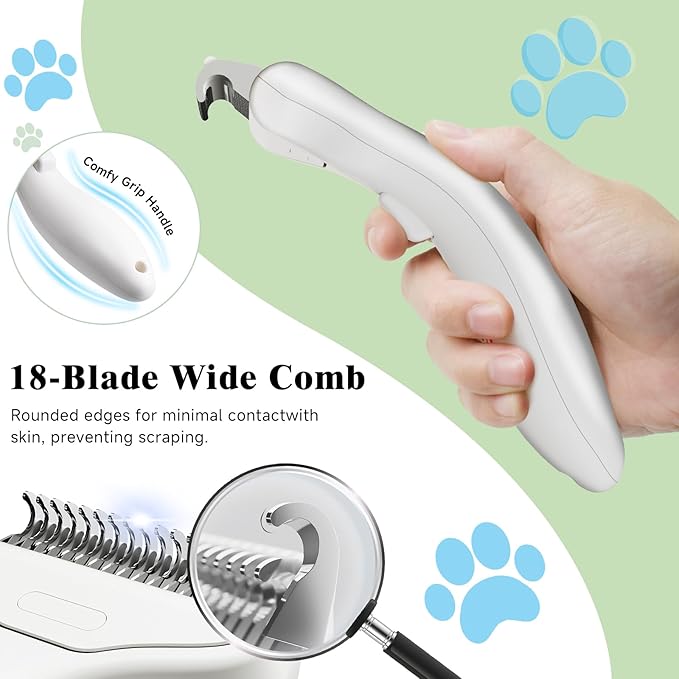 Undercoat Shedding Brush for Dogs & Cats – Professional Deshedding & Dematting Tool – Grooming Comb for Long Hair, German Shepherds & All Pets