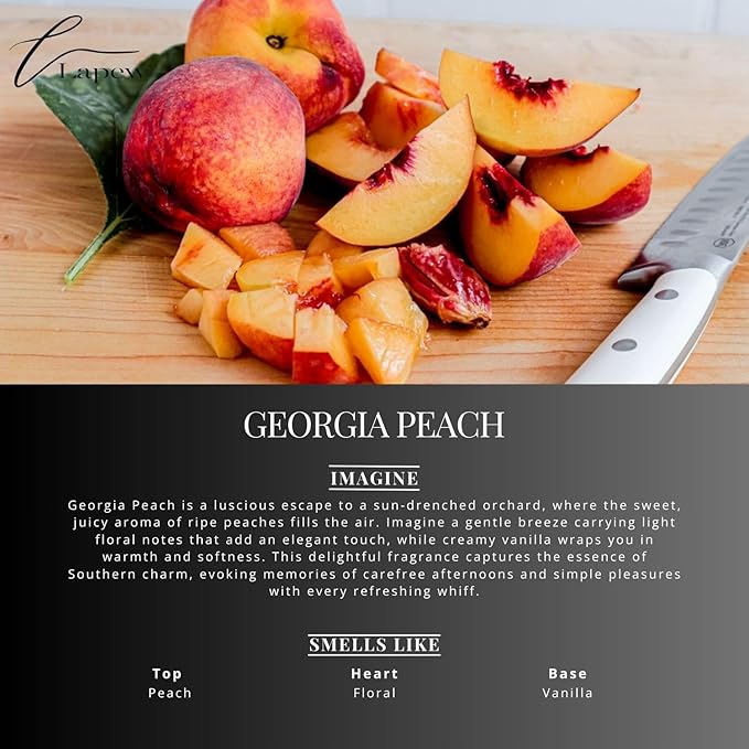 Georgia Peach Carpet Freshener Powder: Powerful Odor Eliminator for Home, Upholstery Deodorizer, Carpet Deodorizer, Pet Urine, Cat Litter Box - Georgia Peach Fragrance