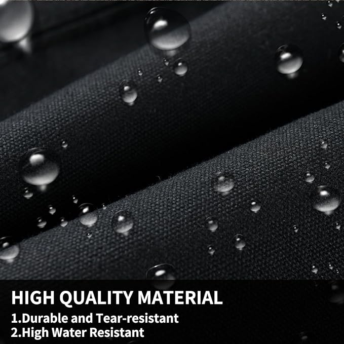 Coverado Rear Car Seat Covers, Waterproof Canvas Seat Protector for Car Seat Cushions for Kids & Dogs, Seat Covers Compatible with 2015-2025 Ford F150 & 2017-2025 Ford F250 F350 F450(Black, 2PCS)