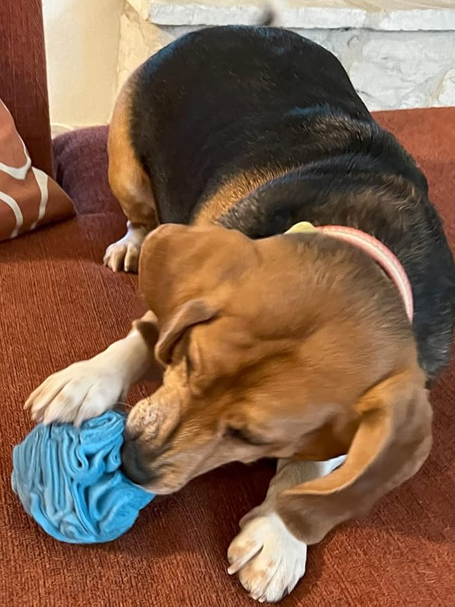 Puppy and Small Breed Snuffle Interactive Foraging Dog Puzzle Ball Toy Pink