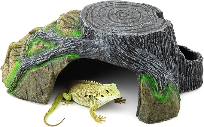 Reptile Hide Cave - Naturalistic Terrarium Décor for Reptiles and Amphibians, Safe & Comfortable Hideout