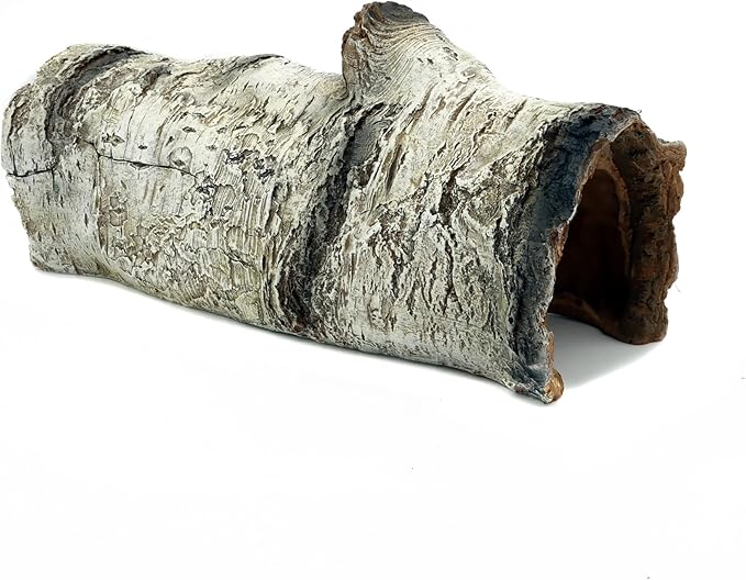 JIHAQUA Aquarium Resin Bark Terrarium Decor, Lizard, Snake or Reptile Hide,Lizard, Spider and Aquarium Fish Hide Cave (Medium Bark A)