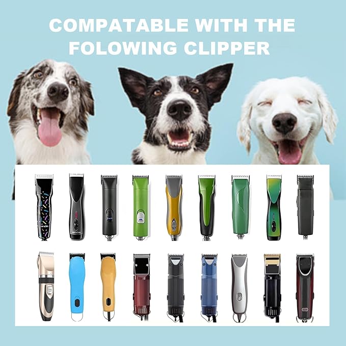 Size 7FC/5FC/4FC Detachable Pet Dog Clipper Blades, Compatible with Most Oster A5, KM Series Clippers,Made of Ceramic Blade & Stainless Steel Blade4PACK 3Pack