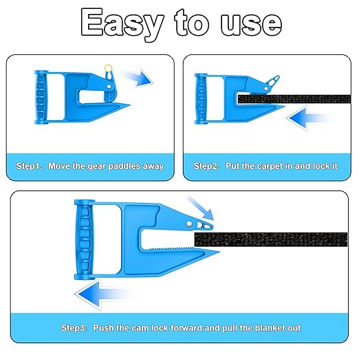 Pair of Mat Movers Tool - Mat Grippers - Heavy Duty Stall Mat Handlers for Horse Mat, Gym Mat, Trailer Mat & Rubber Mats -Ergonomic Mat Puller Perfect for Barn & Home, Durable and Save Time