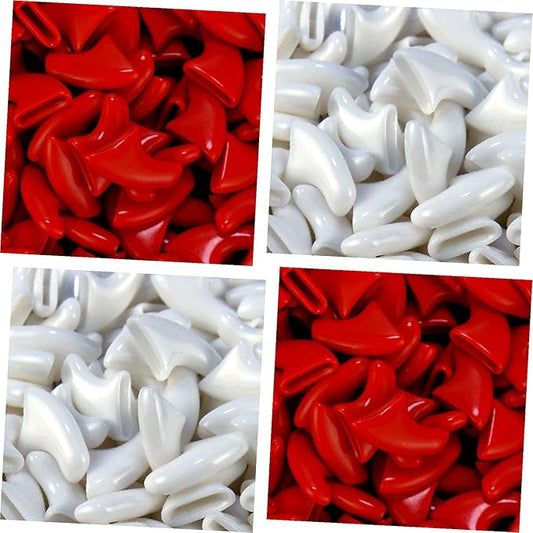 zetpo 80 pcs Cat Claw Covers | Cat Nail Caps | with Adhesives and Applicators (M, Red, White)