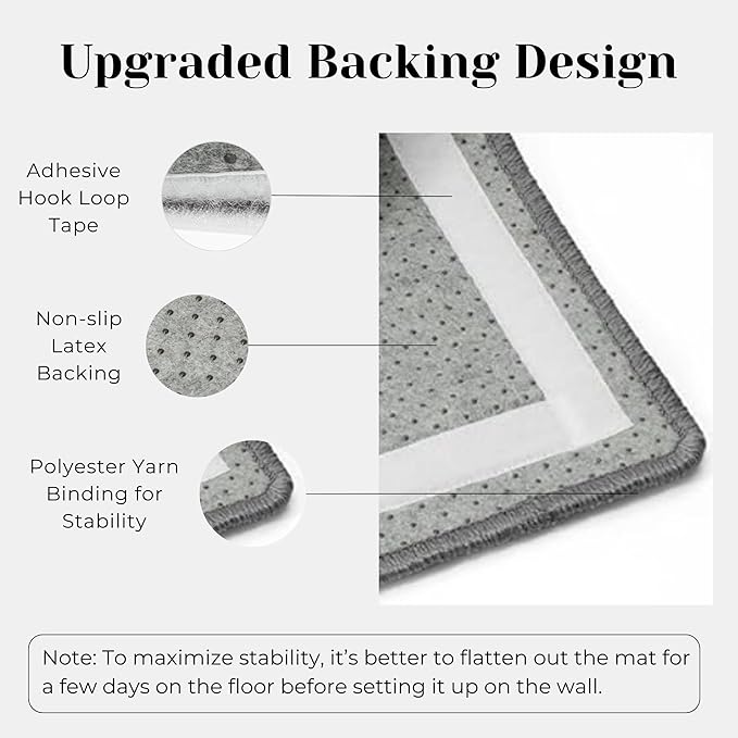 Sisal Cat Scratcher Post Mat (Use on Wall, Couch and Carpet), Durable and Shedding-Resistant Cat Scratching Surface - 21.7x13 inch with Hoop and Loop Adhesives, Twist Pins (Starry Night)