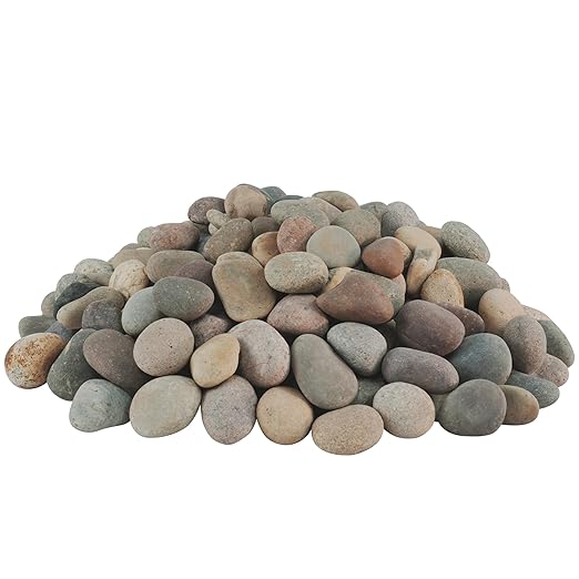 Pebbles for Indoor Plants 20lbs, 1-2 Inch Natural River Rocks, Hand-Picked Premium Stones for Landscaping and Garden Design, Fish Tank, Flower Pots, Pathways and Backyard, Mixed Color