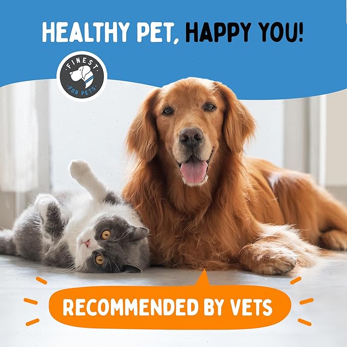 Omegease Fish Oil for Dogs & Cats - Finest for Pets Omega 3 for Cats & Dogs - Supplement for Skin & Coat, Itching, Shedding, Joints & Immune Health - 100% Pure Omega Fish Oil with EPA & DHA (8 oz)