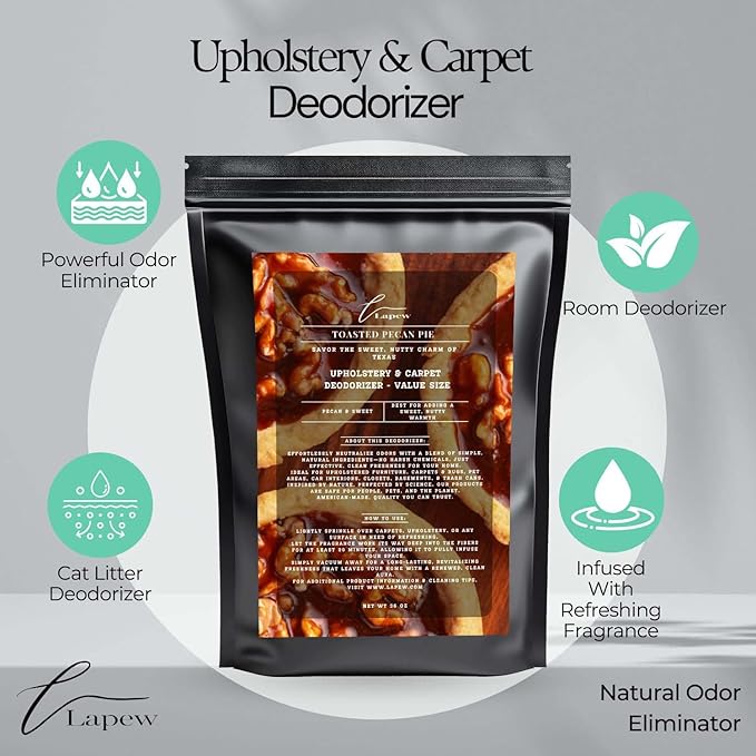 Toasted Pecan Pie Carpet Freshener Powder Refill 36 oz | Powerful Odor Eliminator for Home | Upholstery Deodorizer | Carpet Deodorizer | Pet Urine | Cat Litter Box