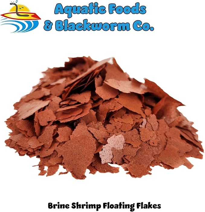 Aquatic Foods Inc. Brine Shrimp Flakes for Freshwater Cichlids, Angels, Tetras, Guppies, Marine Tangs, Butterflies, Angelfish, Anthias, Clown Fish. WL…3-lbs Poly Bag