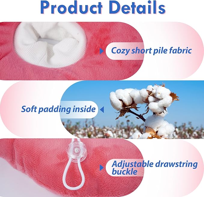 Adjustable Cat Recovery Cone, Comfortable & Lightweight Elizabethan Collar to Stop Licking or Scratching, Suitable for Skin Disease & Wounds Protection After Surgery, Pink Medium