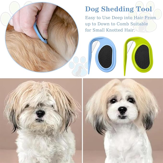 Multifunctional Pet Grooming Comb - Hair Removal Tool for Cats and Dogs, Knot Remover and Opener for Loose, Knotted Fur
