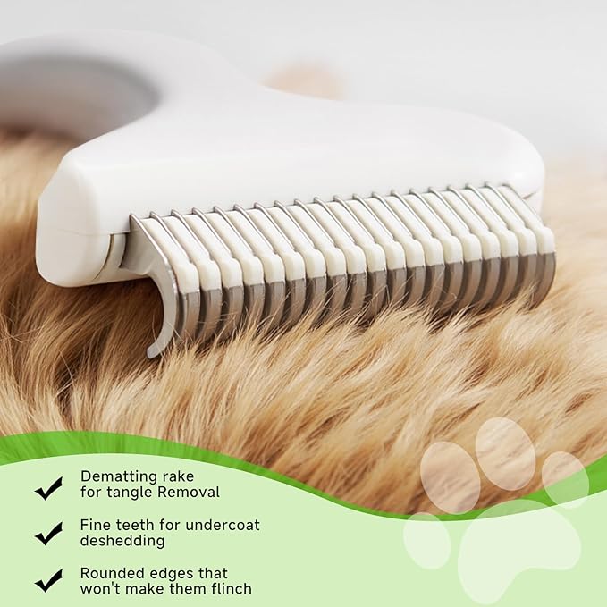 Undercoat Shedding Brush for Dogs & Cats – Professional Deshedding & Dematting Tool +Steam Brush+Waterless Shampoo