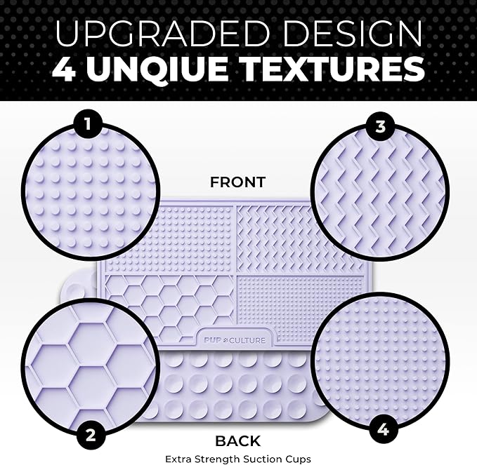 Pup Culture Dog Lick Mat for Dogs, Feeding Pad for Anxious Pets Plus 4 Different Puzzles for Mental Stimulation for Dogs - Supports Mental, Dental, and Digestive Health, Bite Resistant and Heavy Duty