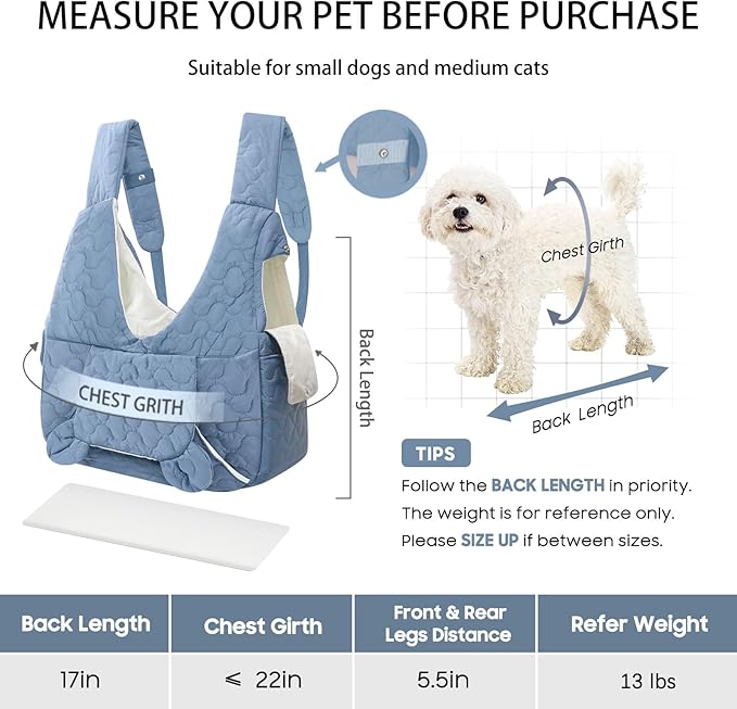 Pet Carrier Backpack, Adjustable Pet Front Cat Dog Carrier Backpack Travel Bag for Small Medium Dogs Cats and Rabbits, Safety Strap with Removable Bottom Plate for Camping Hiking Traveling