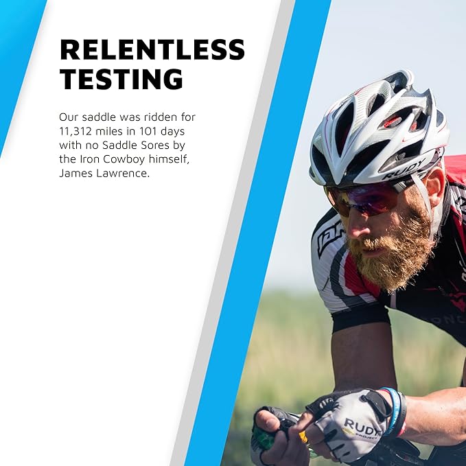 SRT Super Short Noseless Pain-Free Adjustable Bicycle Saddle Black with Titanium Rails Custom Fit Comfort, one Size