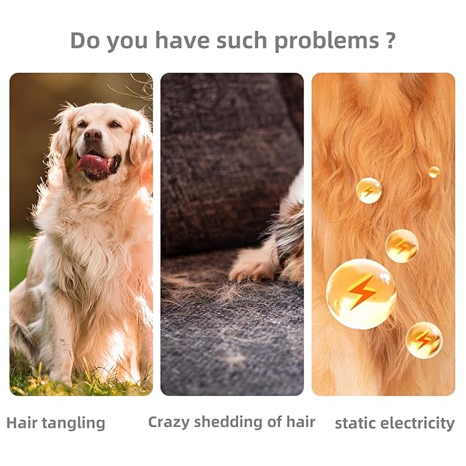 Undercoat Rake for Dogs & Cats, Deshedding Brush for long haired pets,Dog Brush for Shedding with Release Button,Best Cat Undercoat Brush&Deshedding Tool for Grooming