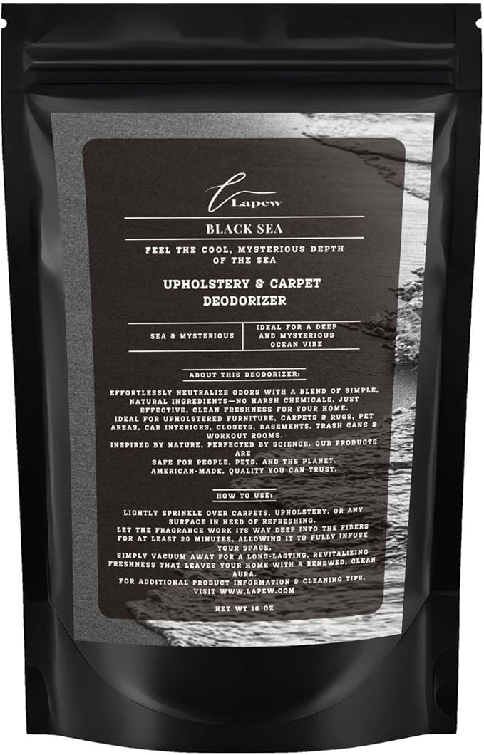 Black Sea Carpet Freshener Powder: Powerful Odor Eliminator for Home, Upholstery Deodorizer, Carpet Deodorizer, Pet Urine, Cat Litter Box - Black Sea Fragrance.