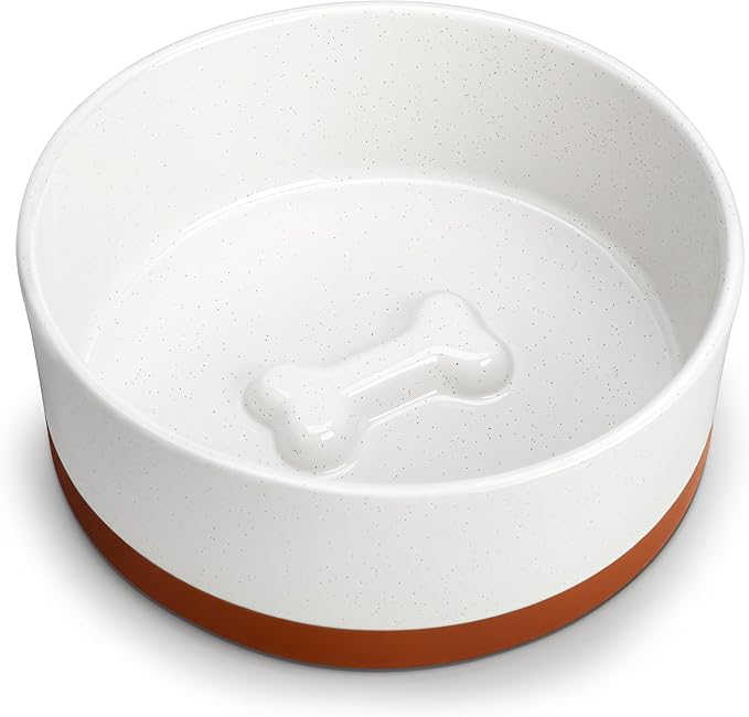 MALACASA Dog Bowls, Ceramic Dog Food and Water Bowls for Large Size Dogs, 6 Cups Capacity Pet Bowl for Large Dogs.1-Pack (L-6 Cups)