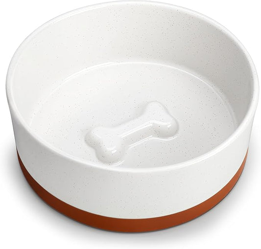 MALACASA Dog Bowls, Ceramic Dog Food and Water Bowls for Large Size Dogs, 6 Cups Capacity Pet Bowl for Large Dogs.1-Pack (L-6 Cups)