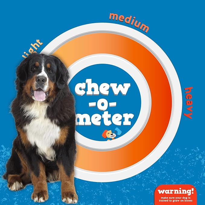 Jack&Pup 12" Rib Bones for Dogs, All Natural Dog Beef Bones, Single Ingredient Bone Marrow, Real Bone for Dogs (3 Pack)