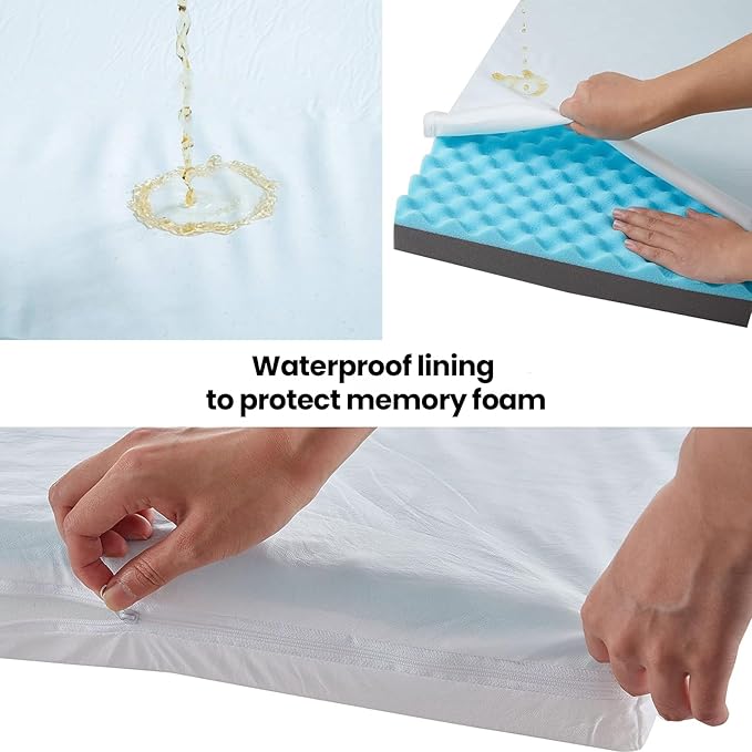 Cooling Dog Beds for Large Dogs, Orthopedic Memory Foam Dog Bed, Large Pet Beds with Washable Cover, Ideal for Arthritic Dogs Up to 65Lbs