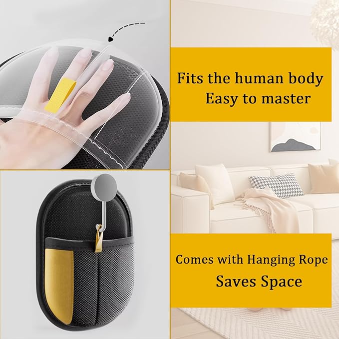 The Magic Brush Pet Hair Remover, Acssart Pet Hair Removal Glove, Electrostatic Pet Grooming Gloves, Efficient Reusable Cat & Dog Hair Remover for Couch, Furniture, Carpet, Curtain (2PCS)