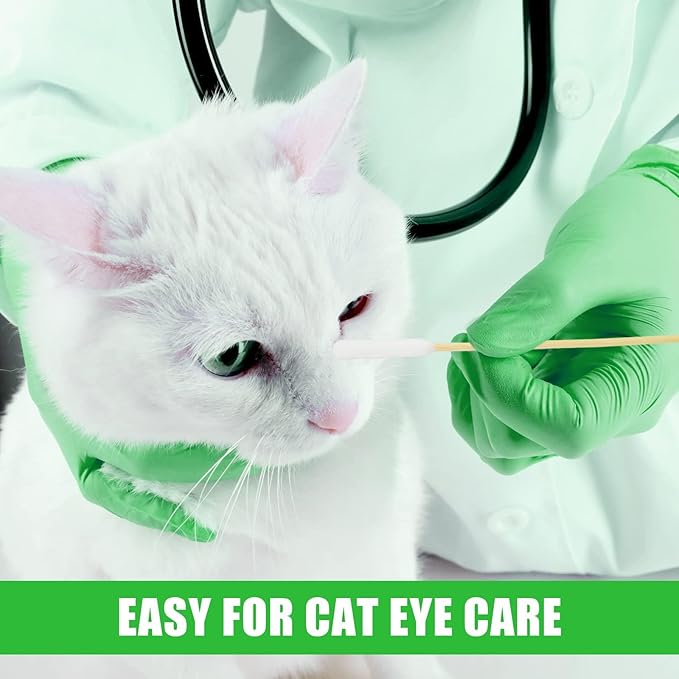 Long Cotton Swabs for Dog Ear Cleaning, 500pcs, 4.7 Inch Biodegradable Cotton Tips, Pet Ear Care & Wound Treatment, Eco-Friendly Dog Ear Swabs