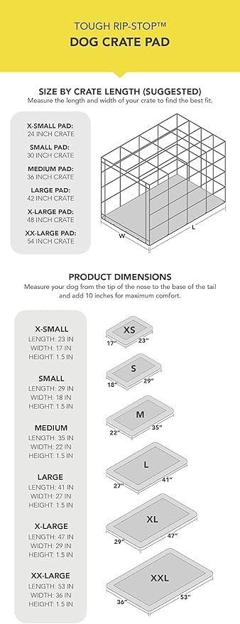 K9 Ballistics Tough Ripstop Dog Crate Pad - Durable & Machine Washable with Non-Skid Bottom and 120-Day Warranty, Fits 24" Wire Crates - X-Small, Blue Quartz