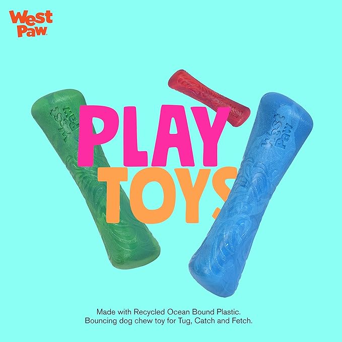 WEST PAW Seaflex Drifty Dog Toy – Machine Washable Dog Toys for Moderate Chewers – Eco-Friendly Zogoflex Toys for Dogs – Perfect for Gnawing, Fetch, Catch, Pet Training – 8.5" Large, Emerald