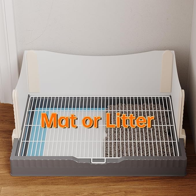 Oneluck Dog Litter Box with High Walls,30" x 22" Indoor Puppy Pee Pad Holder,Protection Wall Every Side for No Leak, Spill, Accident,Ideal for Medium Dog