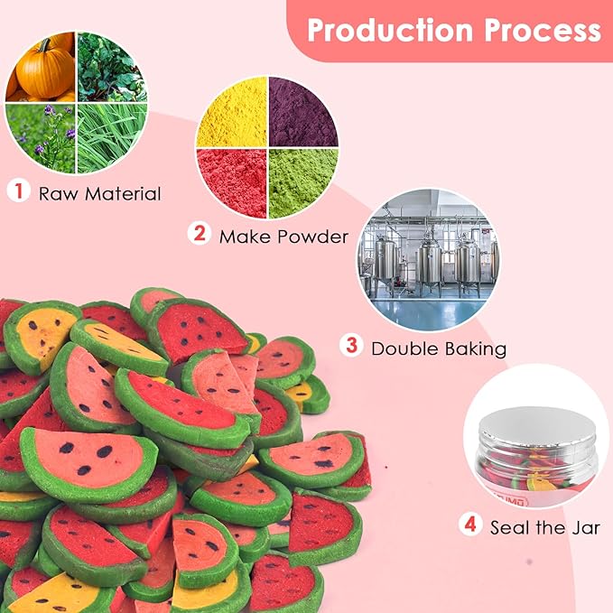 KATUMO Rabbit Chew Toys, 200g / 7oz Mixed Natural Timothy Hay Beet Pumpkin Carrot Chew Toys and Treats for Hamster, Chinchilla, Guinea Pig, Rabbit, Small Animals Molar Snacks