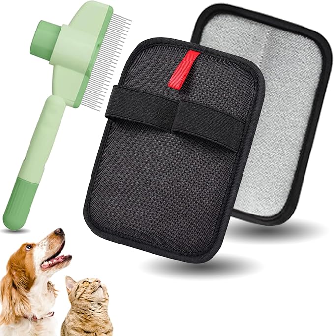 Pet Hair Removal Glove, Electrostatic Pet Hair Removal Gloves, Cat Comb, Dog Comb, Washable Reusable Dogs Cats Hair Gloves for Furniture, Bed, Sheets, Couch, Clothes, Carpet, Car Seat, Curtain