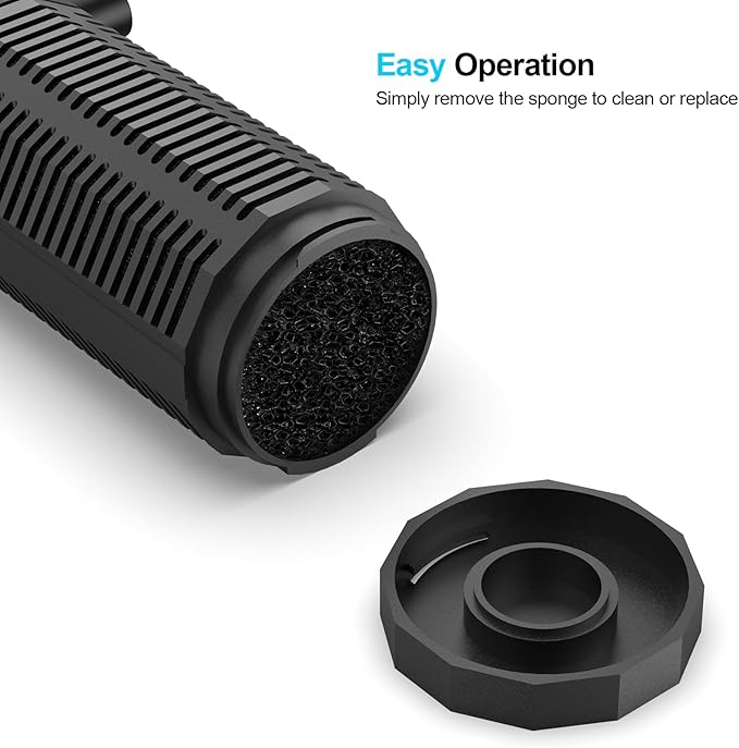 Aquarium Internal Filter for 20-50 Gallons, Ultra-Quiet Fish Tank Filter Biochemical Filtration 320GPH Powerful Pump Submersible Aquarium Filter Tank Clear Air Supply