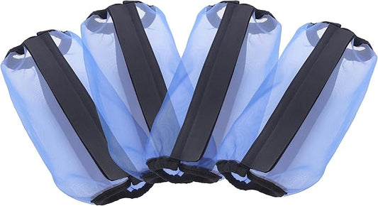 Horse Fly Boots Set of 4, Ultra Lightweight Breathable Mesh Leg Wraps, Non-Slip Fit, Reduce Stomping, Universal Size, Ideal for Summer RoyalBlue