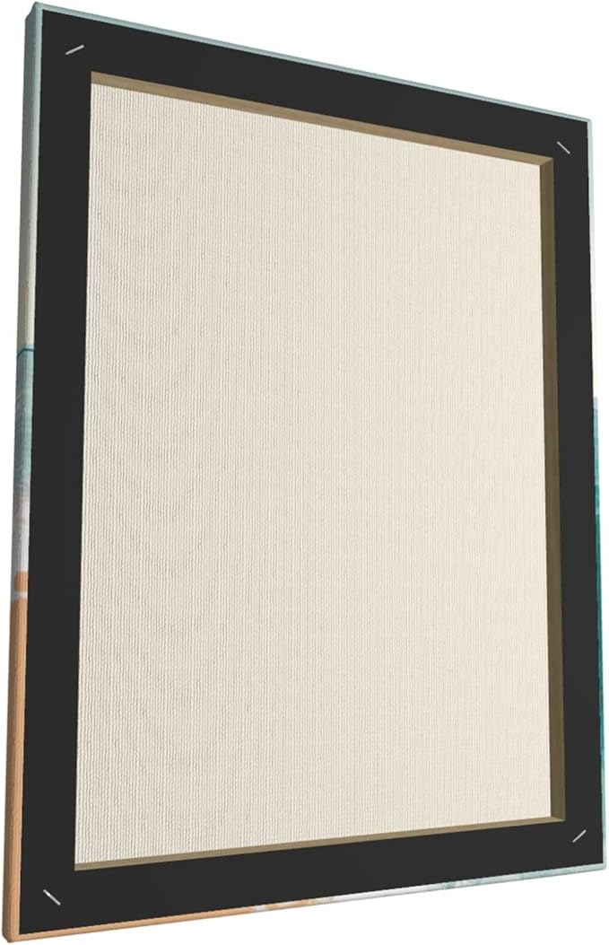 Beach Surfing Wall Art Ocean Coastal Wave Canvas Wall Decor Summer Nature Seascape Pictures Painting Print Framed Artwork Decorations for Bathroom Living Room Office Bedroom 12"x16"