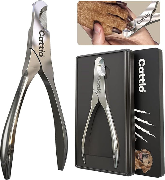 Dog Nail Clippers - All Steel Material, Built-in Spring,Heavy Duty Dog Nail Trimmer Full Metal Razor Sharp Professional for All Dogs Cats with Thick Toena,Dog Nail Trimmers