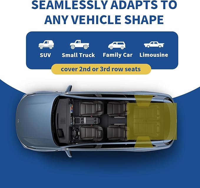 SUV Cargo Liner for Dogs, PU Leather Waterproof Pet Trunk Cargo Cover Dog Seat Mat for SUVs Sedans Vans with Bumper Flap Protector, Non-Slip, Large Size Universal Fit, Black