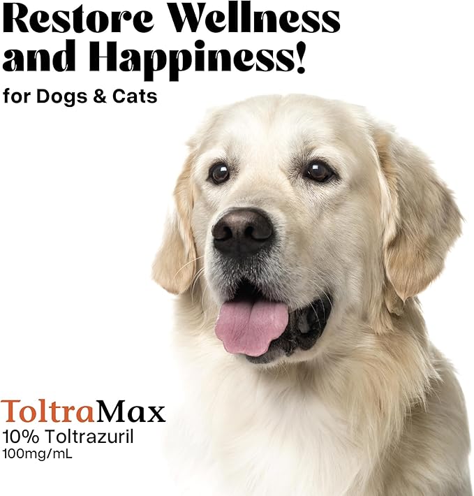 Toltrazuril 10.0% for Horses, Dogs, Cats, 60mL/2 Ounce, for Non-Food Chain Animals, Alfalfa