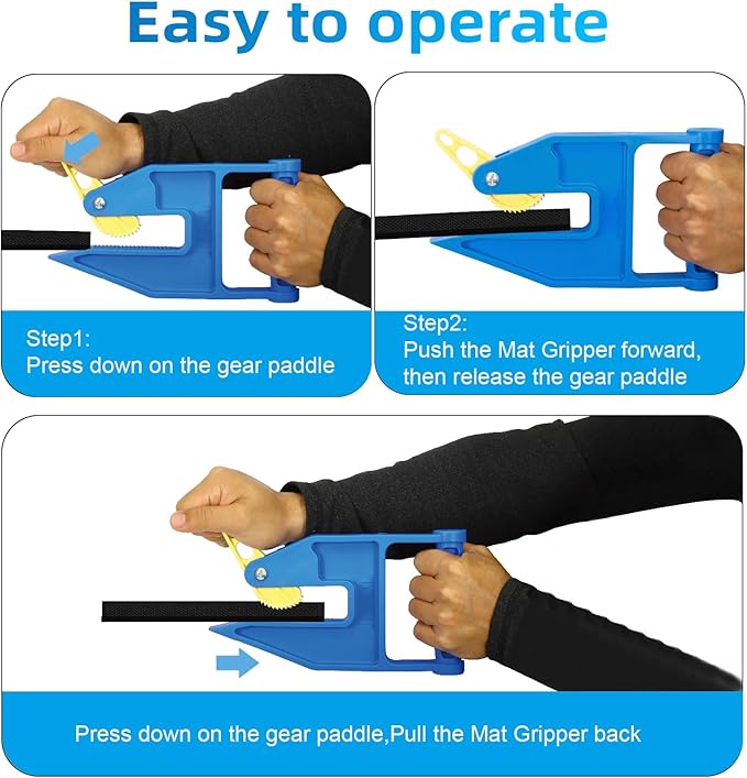 Heavy Duty Stall Mat Grippers - Pair of 2 Mat Movers Tool for Horse Stalls, Gym, Barn, and Trailer, Makes Moving Rubber Mats Easier, Saves Your Back and Hands