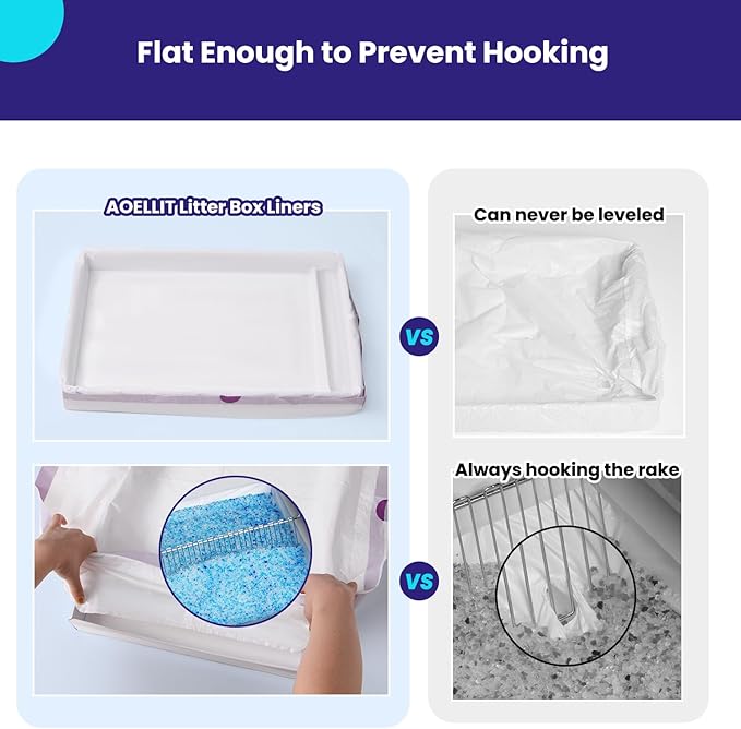 12 Count Litter Box Liners, Waste Bags Compatible with Pet-safe ScoopFree Self-Cleaning Litter Box Tray, Drawstring Litter Bags for Reusable Tray, Pre-Separated (38"L x 14.5"W x 7.8"H)