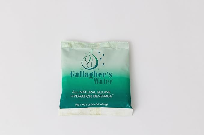 Gallagher's Water 12 Pack All-Natural Equine Hydration Treat - Enhancement Powder Mix Horse Drink Treat to Help Encourage to Drink Water - Made with All Natural Ingredients, FEI Compliant