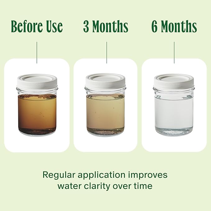 Pond Water Treatment Pods - 2X Strength Beneficial Pond Water Treatment w/Barley Straw for Reducing Sludge and Odors in Koi Ponds and Natural Ponds - Safe for Fish, Pets, & Swimming - 5lb.